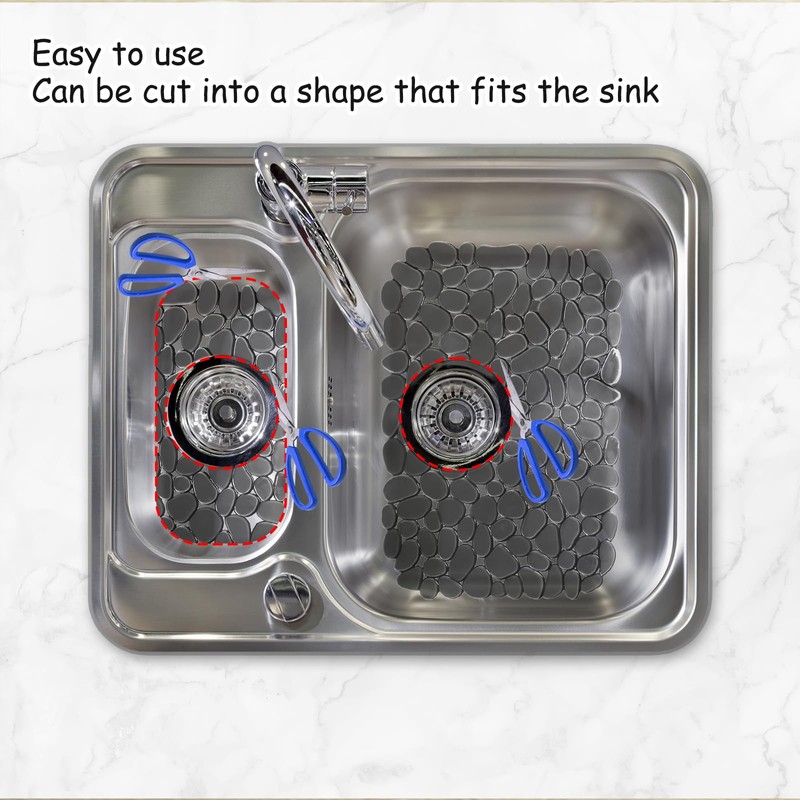 Echehi 2 Pack Sink Protector Mat, 40 x 30 cm