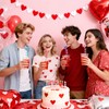 24 Reusable Glitter Heart Drinking Straws,Bachelorette Children's Day Decor