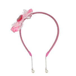 Shobido PR41166 Idol Pretty Cure Headband with Earrings, Lace Ribbon Hair Access Series, Pink
