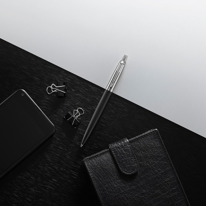 Parker Jotter Ballpoint Pen | Chrome Trim, Bond Street Black