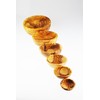 Olive Wood Nesting Bowls, Set of 6, Wood, Grain/Natural, 15