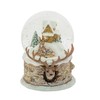 Roman Deer Family Musical Christmas Glitterdome 100mm