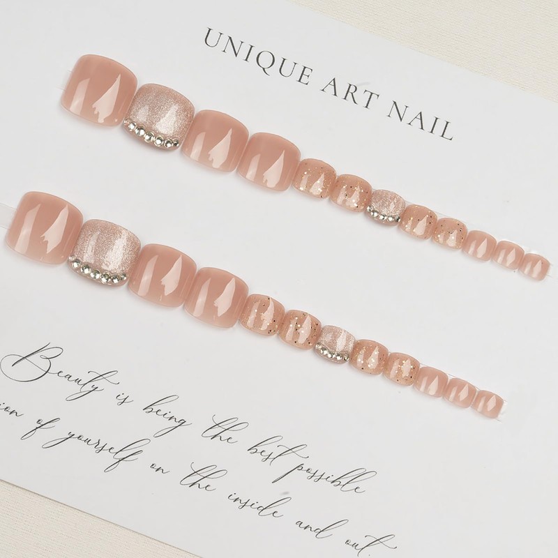 Nail Tips, 24 Pieces, Thumb Nail Seal, Foot False Nails,