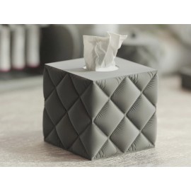Unbranded Tissue Box cover 3D printed with a pillow look. Hard Cover