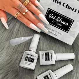Miss Cherry Gel Blanco Lechoso Uv/led Gel Semi Permanente Uñas