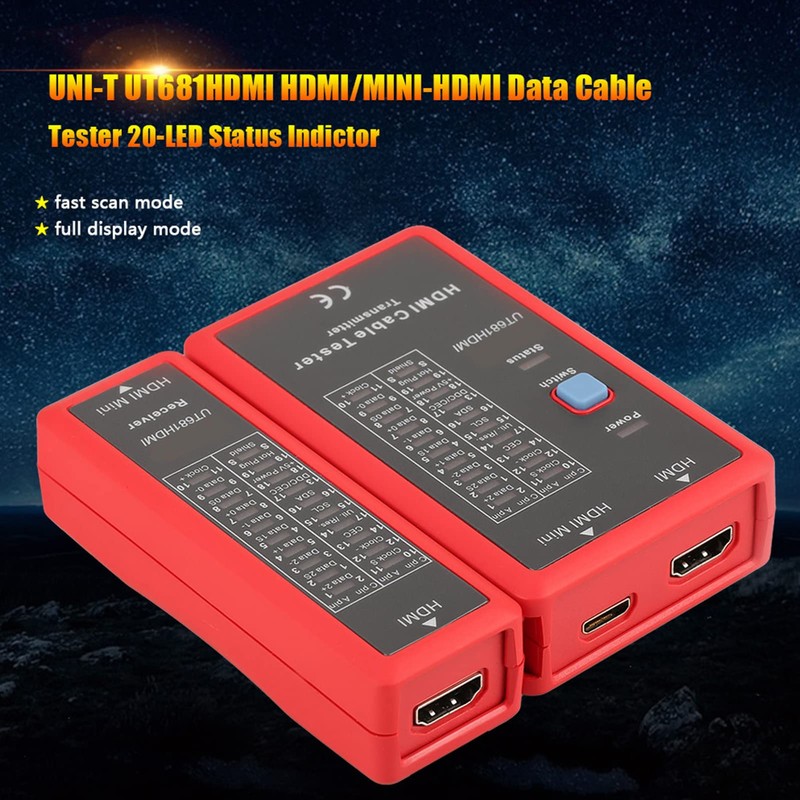Fayelume UT681 HDMI Cable Tester, Portable Mini HDMI to HDMI,