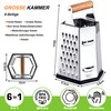 TELANKS 6-Sided Grater, Square Grater, Stainless Steel (20 x 12