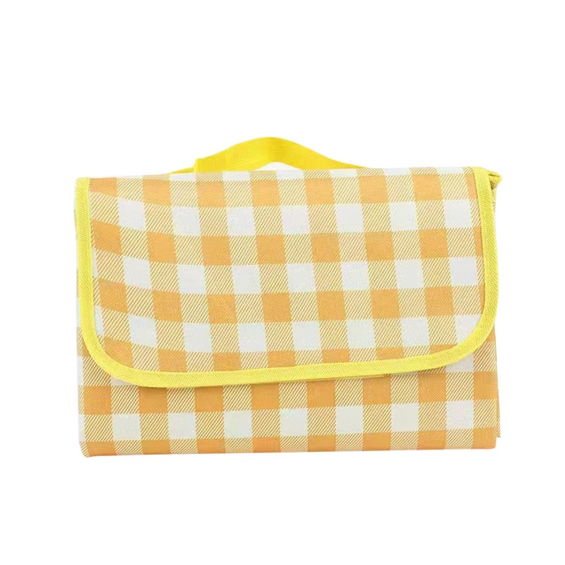 CHENGZI Thickened picnic mat outdoor lawn camping portable (Yellow)