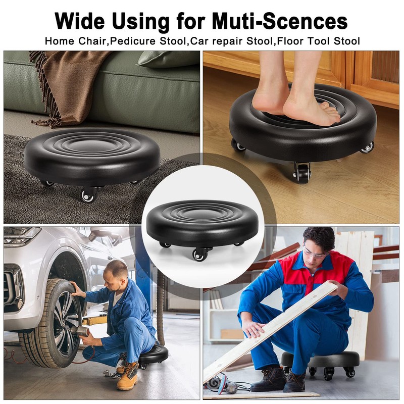 FLOLXNB Low Roller Seat Wheel Stool Chair, Rolling Stool with