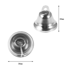 Eowpower 20Pack 38mm/1.5" Silver Jingle Bells, Craft Bell for Dog Doorbell Training, Housebreaking, Making Wind Chimes,Christmas Bell