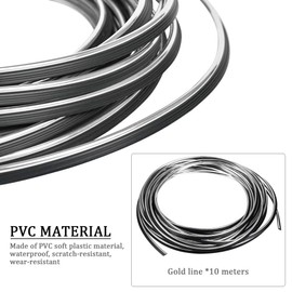 TIMESETL Car Door Mall, 32.8 ft (10 m), Car Mall, Plated, Interior, Dress-Up, Inserts Into Gap, Car Interior Mall, Width 0.1 inch (3 mm), Plated Type, Includes Mounting Spatula, Silver