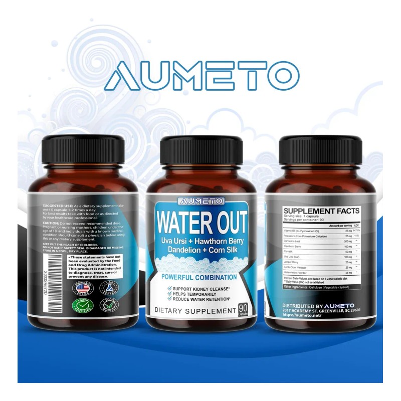 Aumeto Pastillas Eliminar Agua 90 Cápsulas