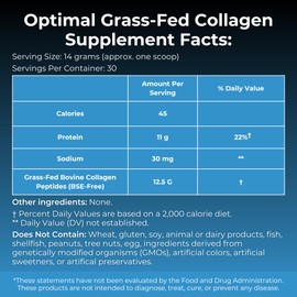 MYOXCIENCE Optimal Grass-Fed Collagen Powder | Bovine Collagen Peptides | Supports Collagen Production, Joint Health, Skin Elasticity, and More (30 Servings)