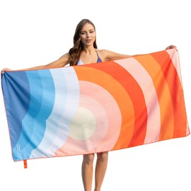 CHARS Microfiber Quick Drying Beach Towel with a Carrying Bag Super Absorbent & Sand Free Towel for Kids Teens Adults Travel Gym Camping Pool Yoga Outdoor and Picnic(63"×31")