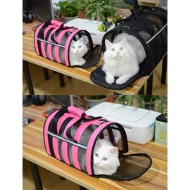 Soft-Sided Folding Dog Cat Carrier Airline Approved Portable Pet Travel Bag Foldable Soft Puppy Cage Waterproof Pet Handbag for Small Medium Dog Cat Puppy within 5kg