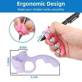 Pencil Grips for Kids Handwriting, 8 Pcs Pencil Grippers, Toddler Pencil Grip Pencil Holder for Kids, Finger Grips Posture Correction Writing Tool for Toddlers Preschooler Training