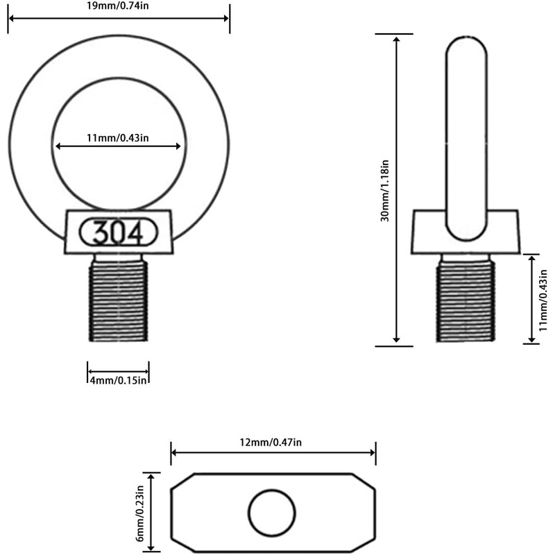 DGHOME Awning Rail Stoppers - 6mm Awning Stops Caravan Accessories