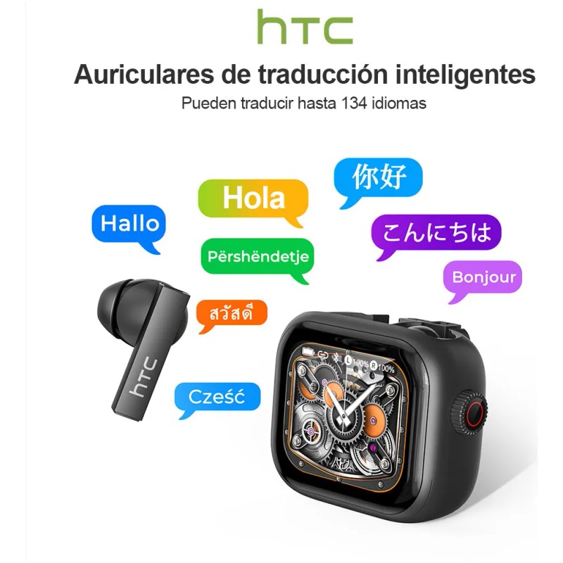 Audfonos Htc Ne40 Ai Auriculares Inalambricos Bluetooth 6.0 Traductores Traduccin
