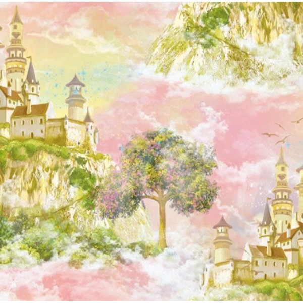 3 Wishes Fabric Princess Dreams By 3 Wishes Pink Castle