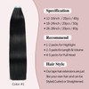 Sunya Tape in Hair Extensions Human Hair Jet Black 22