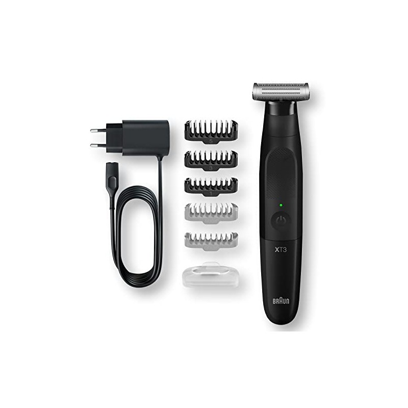 Braun Series XT3 One Blade Hybrid Beard Trimmer for Men,
