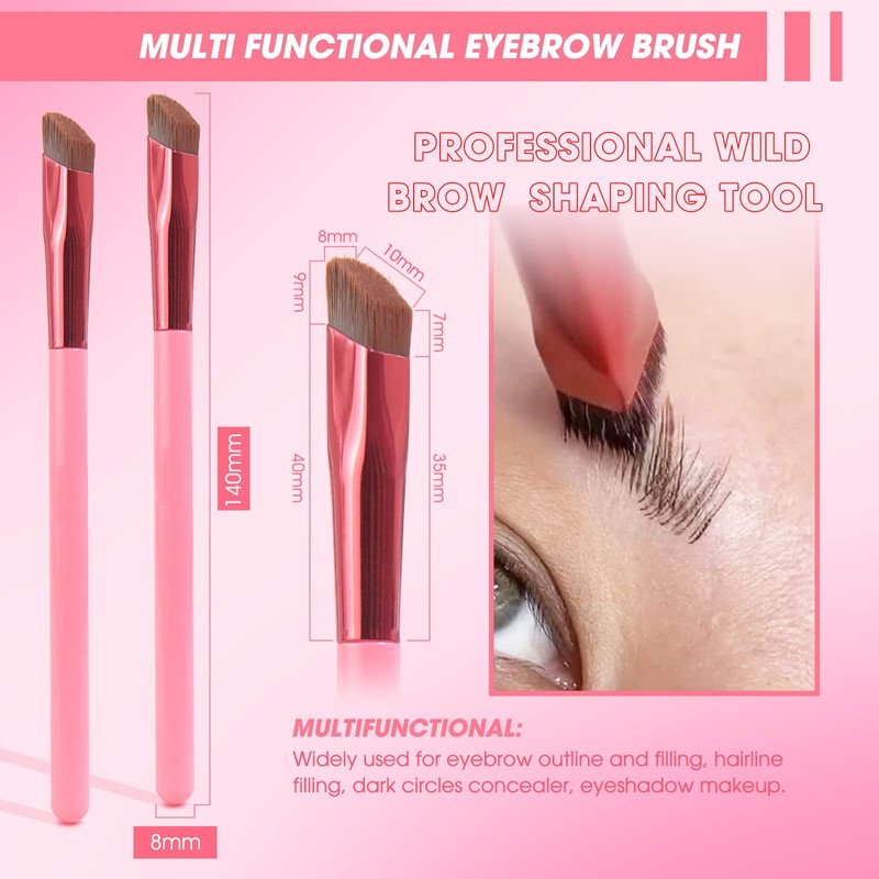 2PCS Multi-function Eyebrow Brush Make Hair Like Strokes at All,