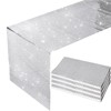 NALVXIN 12" x 72", 4 PCS, Silver Glitter Disco Table