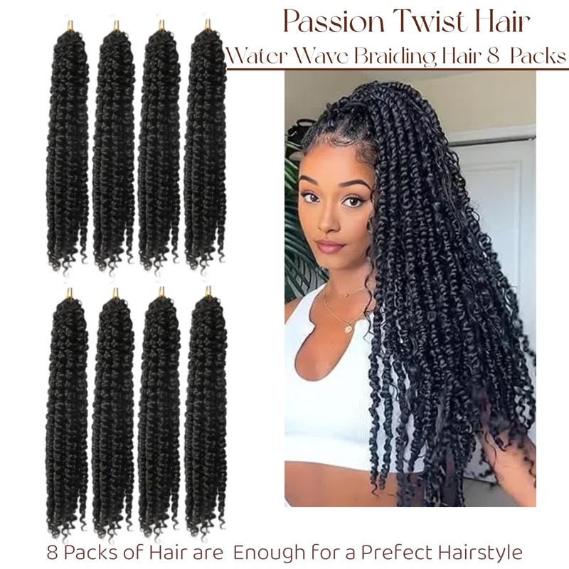 8 Pack Passion Twist Crochet Hair Passion Twist Hair Curly
