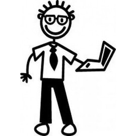 My Family Car Stickers ~ Sticker FATHER ~ WITH LAPTOP (F5)