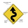Winding Road with Sharp Turn Symbol Aluminum Novelty Traffic Sign