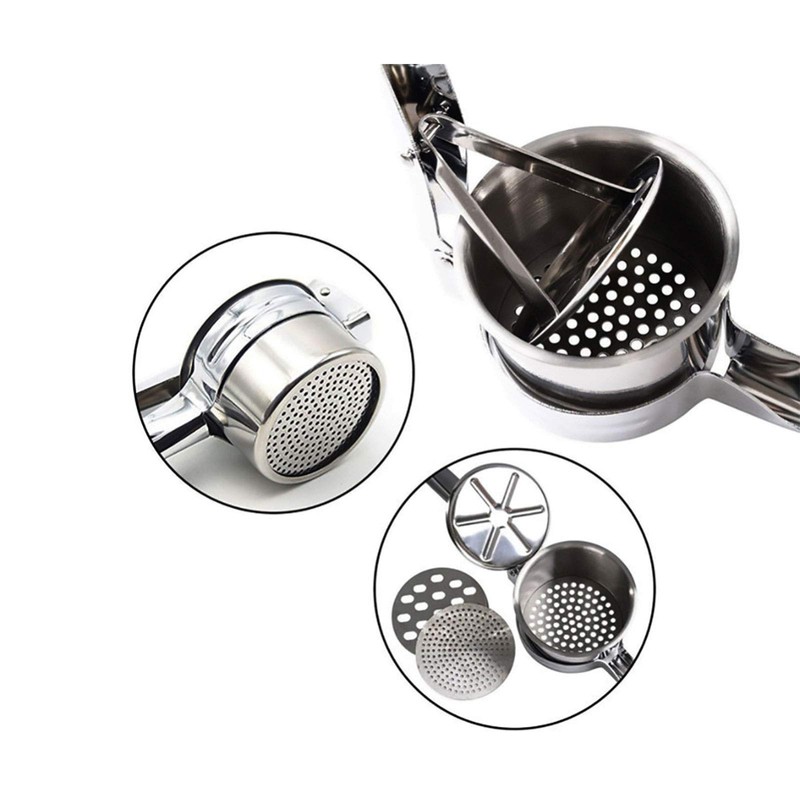 1pc Premium 430 Stainless Steel Squeezer Lemon Potato Ergonomic Vegetable