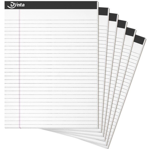 Dynta Legal Pads 8.5 x 11 Writing Notepad, 6 Packs