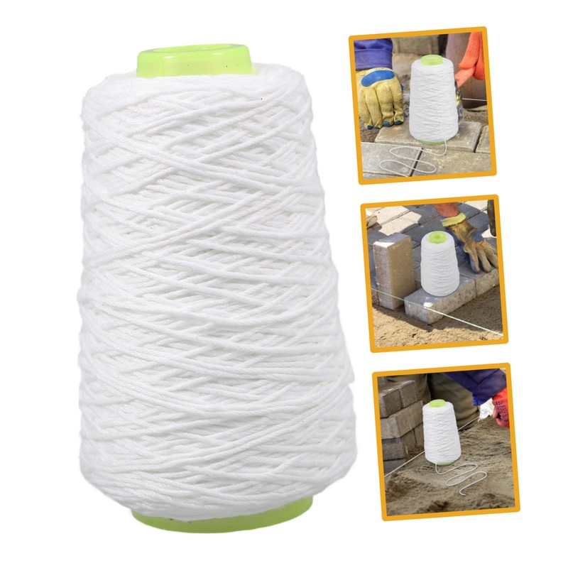 jojofuny 2rolls Masonry Line Cotton Thread for Bricklaying and Construction