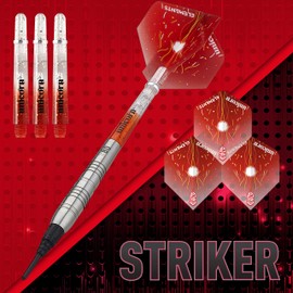 Unicorn Soft Tip Darts Set | Core XL Striker Series Style 4 | 80% Natural Tungsten Barrels | 22 g