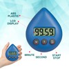 Xdealcozyxc Digital Shower Timer, Bathroom Clock Water Drop Shape, Blue