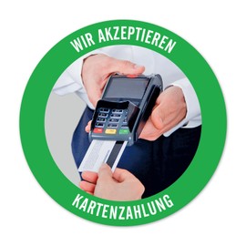 WIRKSAMWERBEN Sticker – We accept card payment, credit cards possible
