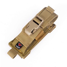 YAKEDA Multitool Pouch Sheath Folding Knife Sheath Pouch for Belt Molle Flashlight Mag Pouch (Tan)