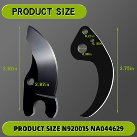 Muscovite 2pcs N920015 & 1pcs Na044629 Cordless Pruning Shears Replacement Blades Compatible with Dewalt Pruner Dcpr320 Dcpr320b Dcpr320d1 Pruner Blade