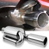 KEEPDSGN Twin Loop Exhaust Muffler 2.5" Inlet 4.0" Tip For