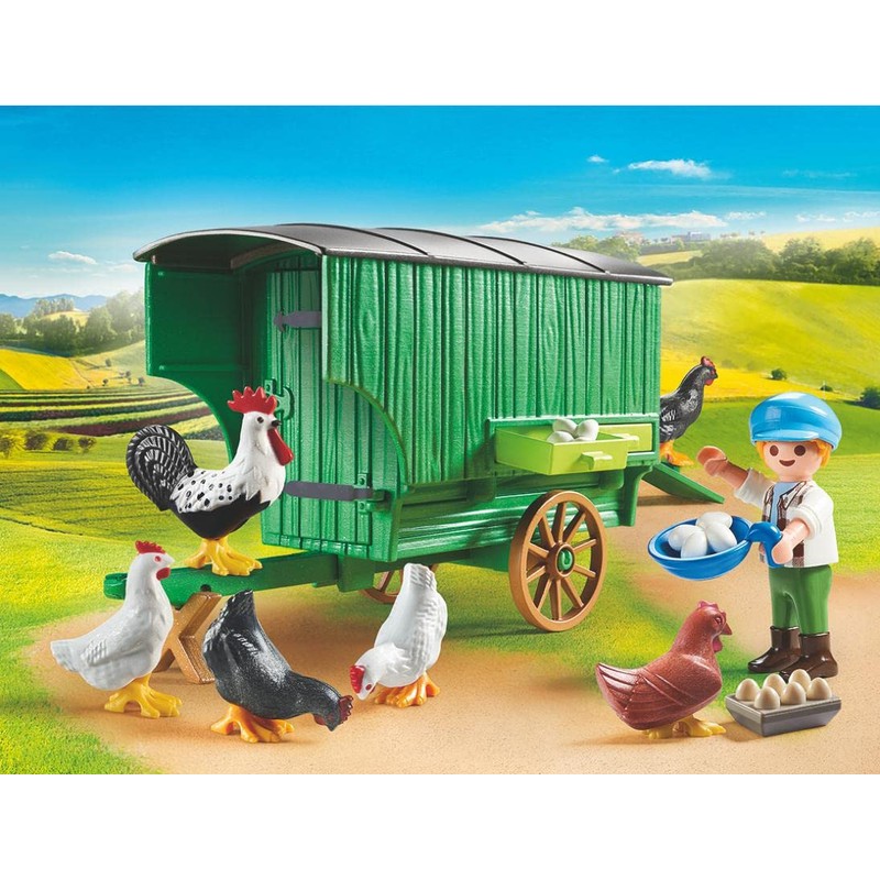 Playmobil 70138 Country Mobile Chicken House, Multi-Coloured