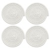 sourcing map 4 Pcs Round Braided Placemats, 4.3" Woven Placemats