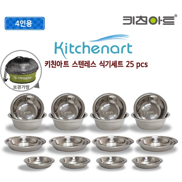 Kitchen Art Koppel Stainless Steel Camping Tableware Set 25P /