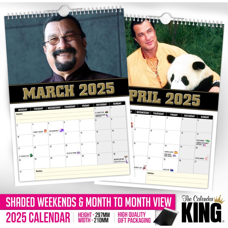 The Calendar King // Steven Seagal - A4 Size 2025