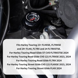 Oil Dipstick with Gauge Oil Level Indicator, Oil Temperature Gauge Compatible with Harley Touring 23+ CVO Road Glide/Street Glide, 25 Road Glide, Street Glide, 24 CVO Road Glide ST (Black)