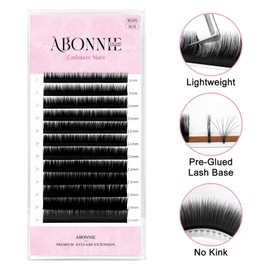 Cashmere Lash Extensions UC Curl 0.07 thickness 8-15mm Volume Eyelash Extensions Super Matte Black Classic Lash Extensions Individual Lashes Tray Professional Lash Salon Use(0.07-UC-8-15MM)