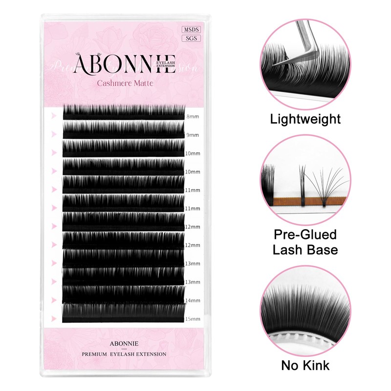 Cashmere Lash Extensions UC Curl 0.07 thickness 8-15mm Volume Eyelash