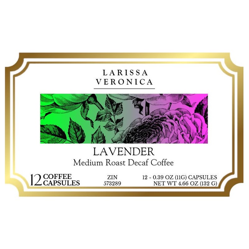 Lavender Medium Roast Decaf Coffee (Single Serve K-Cup Pods) (Gourmet,