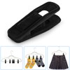 Tinfol 50pc Velvet Hangers Clips, Black Pants Hangers Clips, Strong