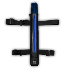 LED Hand Fan Holder - Secret Rear Pocket Fan Holster - Vegan Leather LED Holster for Rave Fans - LED Fan Holder for Waist or Thigh (Blue)