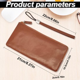 AdiStylinno Men's Long Wallets, Large Capacity Wallet, Portable Purse, PU Leather Wallet, Men's Multilayer Mobile Purse with Zip Pocket, brown, Modern